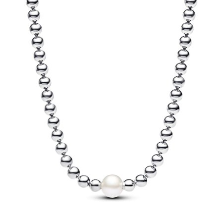 Pierres et Minéraux. Parure Bracelet Collier 5 perles Selenite du Maroc